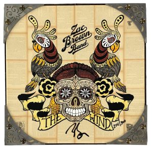 Zac Brown Signed Autograph 12x12 Silkscreen Canvas Artwork #'d 214/300 Band JSA