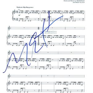 Missy Elliott Signed Autograph Get Ur Freak On Sheet Music Miss E.. So Addictive
