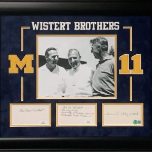 Whitey Alvin Albert Wistert Michigan Wolverines Signed Autograph Frame Photo JSA