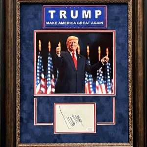 Donald Trump US President Billionaire Signed Autograph Framed Photo Display JSA