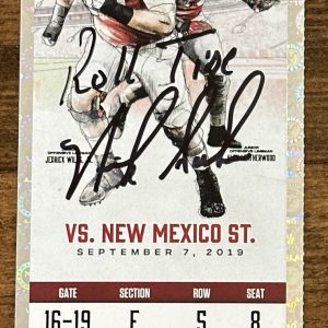 NICK SABAN SIGNED ALABAMA FOOTBALL 2019 SEASON FULL TICKET AUTO BECKETT BAS COA