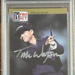 1990 PROSET GOLF PGA TOUR TOM WATSON SIGNED CARD PSA DNA COA CERTIFIED AUTOGRAPH