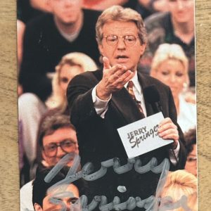 1998 Comic Images Promo Jerry Springer Show Signed Rookie Card AUTHENTIC AUTO
