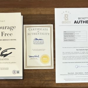 PRESIDENT ? Governor Ron DeSantis Courage Free Book SIGNED Beckett BAS COA Auto