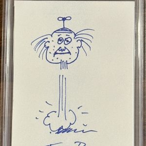 Garbage Pail Kids Original Sketch Drawing Signed & Drawn By Tom Bunk PSA DNA COA