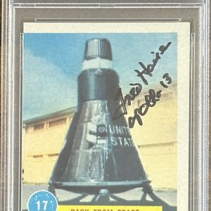 1963 TOPPS ASTRONAUTS FRED HAISE APOLLO 13 SIGNED PSA DNA COA AUTOGRAPHED NASA