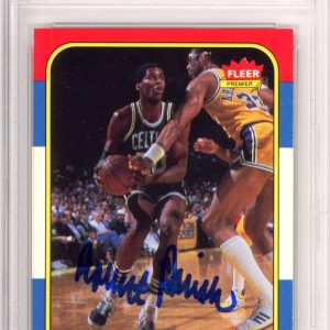 1986 86/87 FLEER ROBERT PARISH CELTICS HOF SIGNED CARD PSA DNA COA AUTOGRAPH