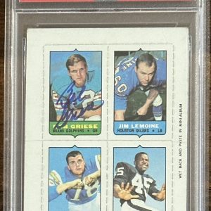 1968 68 Topps Mini Bob Griese Rookie Card RC Signed PSA DNA COA AUTOGRAPH HOF