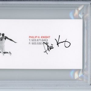 PHIL KNIGHT NIKE CEO SIGNED BUSINESS CARD PSA DNA AUTOGRAPH KOBE BRYANT IMAGE