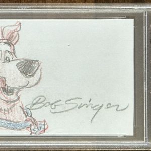 Scooby Doo Original Color Drawing Sketch Signed & Drawn By Bob Singer PSA DNA