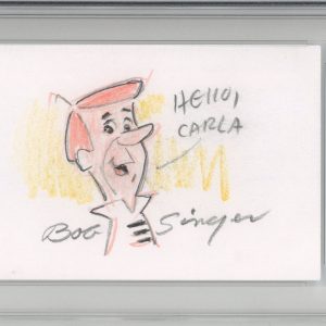 George Jetson Original Color Drawing Sketch Signed & Drawn By Bob Singer PSA DNA
