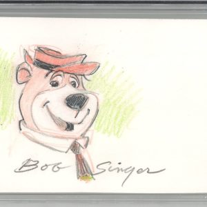 Yogi Bear Original Drawing Sketch By Bob Singer PSA DNA COA Signed Hanna Barbera