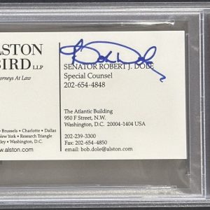 SENATOR BOB DOLE SIGNED BUSINESS CARD PSA DNA AUTOGRAPH PRESIDENT CONTENDER RIP!