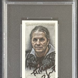 2016 UD Goodwin MINI Bret Hitman Hart WWE WWF PSA DNA Signed Autograph Hit Man