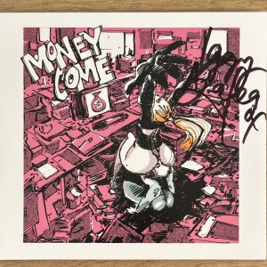 IGGY AZALEA Money Come Signed CD Cover AUTOGRAPHED RARE Sam Blanchard Art #2