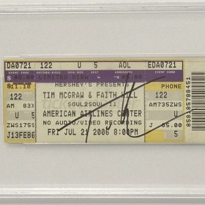 Tim McGraw SIGNED American Airlines Tour Ticket PSA DNA Certified COA Autograph