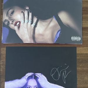 Olivia Rodrigo GUTS Exclusive Blue Vinyl LP & Signed Picture Autograph PSA DNA