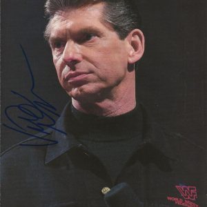 Vince McMahon REAL hand SIGNED Pinup Photo JSA LOA Autographed WWF WWE Owner