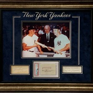 Harry Truman Mickey Mantle Roger Maris Signed Autograph Photo Frame PSA JSA BAS