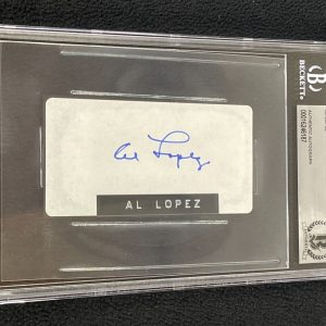Al Lopez Signed Cut Autograph Beckett Certified Cleveland Indians