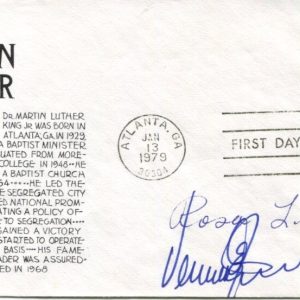 Rosa Parks Civil Rights Montgomery Bus Boycot Vernon Jordan Signed Autograph JSA