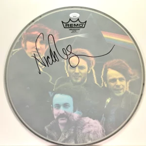 NICK MASON Signed Autograph 14" Drum Head DARK SIDE OF THE MOON PINK FLOYD JSA