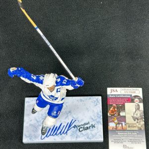 Wendel Clark Signed Toronto Maple Leafs McFarlane Figure JSA COA
