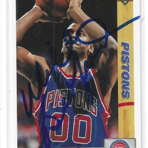 William Bedford Signed 1991/92 Upper Deck Card #183 Detroit Pistons