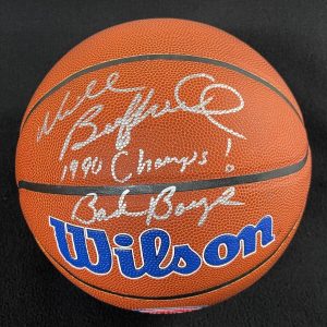 William Bedford Signed & Inscribed Detroit Pistons Basketball JSA COA