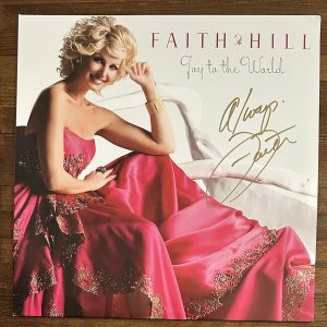 AUTOGRAPHED Faith Hill Joy To The World Christmas Pink Vinyl LP SIGNED IN HAND