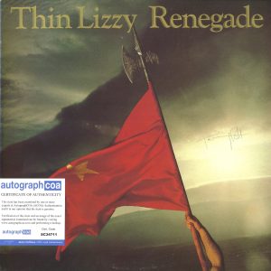 Thin Lizzy Phil Lynott Renegade, Signed Vinyl Record ACOA