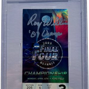 ROY WILLIAMS SIGNED 2009 FINAL FOUR CHAMPIONS TICKET STUB NORTH CAROLINA PSA/DNA