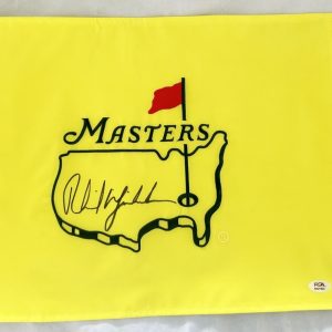 Phil Mickelson Signed Masters Flag Golf Pin Flag PSA/DNA COA