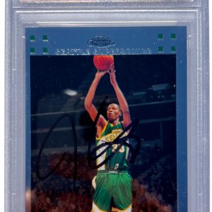 KEVIN DURANT SIGNED SONICS 2007 TOPPS CHROME ROOKIE CARD #131 RC PSA/DNA