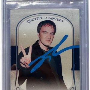 QUENTIN TARANTINO SIGNED 2008 DONRUSS AMERICANA CELEBRITY CUTS #71 AUTO PSA/DNA