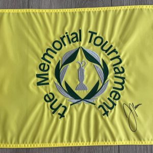 JUSTIN THOMAS SIGNED THE MEMORIAL TOURNAMENT FLAG w/PROOF & BECKETT BAS COA