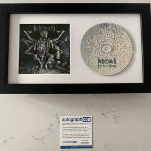 ADAM DARSKI NERGAL SIGNED BEHEMOTH THE APOSTASY FRAMED CD w/PROOF AUTOGRAPH COA