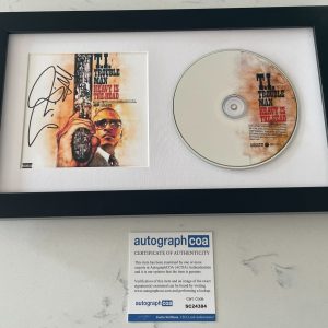 T.I. TIP SIGNED TROUBLE MAN HEAVY IS THE HEAD FRAMED CD & AUTOGRAPH COA ACOA