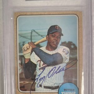 1968 TOPPS TONY OLIVA MINNESOTA TWINS AUTOGRAPHED SIGNED #165 CARD BECKETT