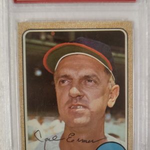 1968 TOPPS CAL ERMER MINNESOTA TWINS SIGNED AUTOGRAPHED #206 CARD PSA