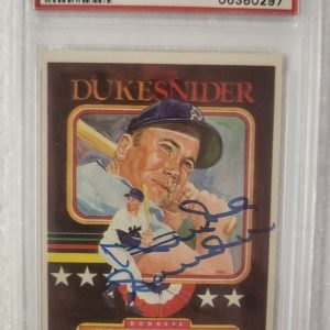 1984 DONRUSS DUKE SNIDER DODGERS SIGNED AUTOGRAPHED AUTO #648 CARD PSA