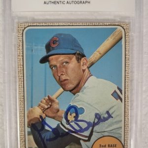 1968 TOPPS GLENN BECKERT CHICAGO CUBS SIGNED AUTOGRAPHED AUTO #101 CARD JSA