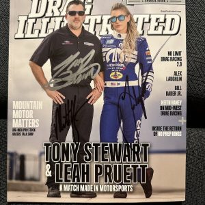 Autographed Leah Pruett Tony Stewart Signed Magazine NHRA Nascar Also Matt Hagan