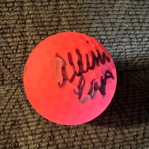 Allisen Corpuz Signed Pink Golf Ball Autographed Breast Cancer Awareness LPGA