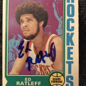 Ed Ratleef Signed Basketball Trading Card 1974 Topps Rookie RC