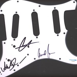 YONDER MOUNTAIN STRING BAND SIGNED AUTOGRAPH STRAT GUITAR PICKGUARD ACOA