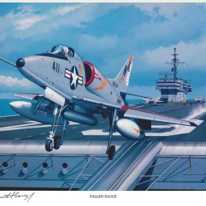 EVERETT ALVAREZ SIGNED FALLEN EAGLE STAN STOKES PRINT POW