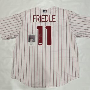 WILL FRIEDLE SIGNED #11 PHILADELPHIA PHILLIES JERSEY POD MEETS WORLD JSA COA