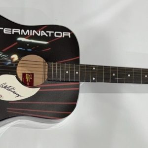 ARNOLD SCHWARZENEGGER SIGNED CUSTOM ACOUSTIC GUITAR TERMINATOR PSA COA