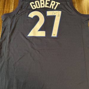 Rudy Gobert Signed Minnesota Timberwolves Stitched Jersey NBA Basketball PSA COA